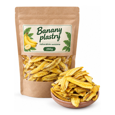 Banany plastry naturalnie suszone 250g
