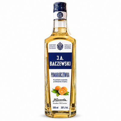 WÓDKA BACZEWSKI POMARAŃCZÓWKA BOSTON 38% 0,5L