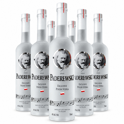 Wódka Paderewski 0,7 tuba 6 butelek