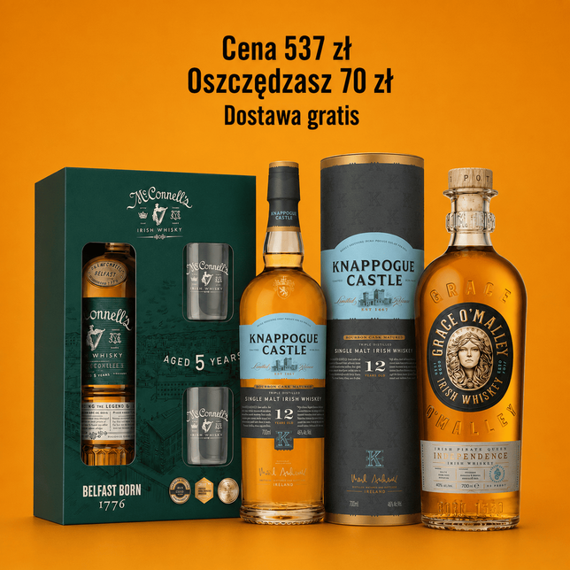 Zestaw Degustacyjny Irish Whiskey – Trzy Style Irlandzkiej Whiskey