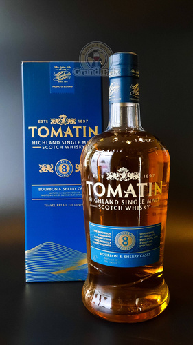 TOMATIN 8YO BOURBON &amp; SHERRY CASK 40%  1L