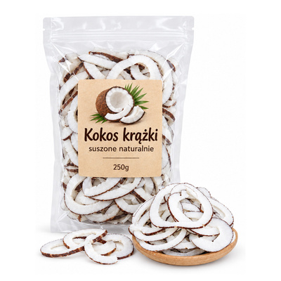Kokos krążki suszone naturalnie 250g