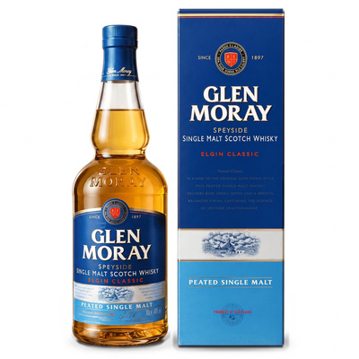 WHISKY GLEN MORAY PEATED  40%  0,7L