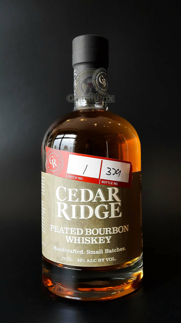 CEDAR RIDGE PEATED BOURBON  43%  0,7L