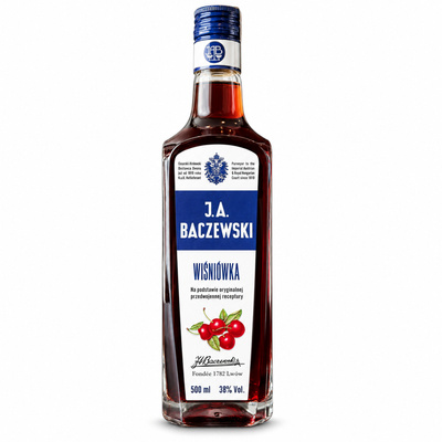 WÓDKA BACZEWSKI WIŚNIÓWKA 38%  0,5L