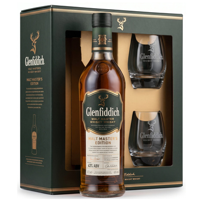 WHISKY GLENFIDDICH MALT MASTER 43%  0,7L+ SZKLANKI