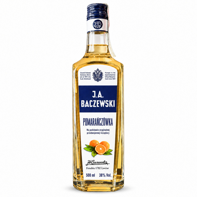 WÓDKA BACZEWSKI POMARAŃCZÓWKA BOSTON 38% 0,5L