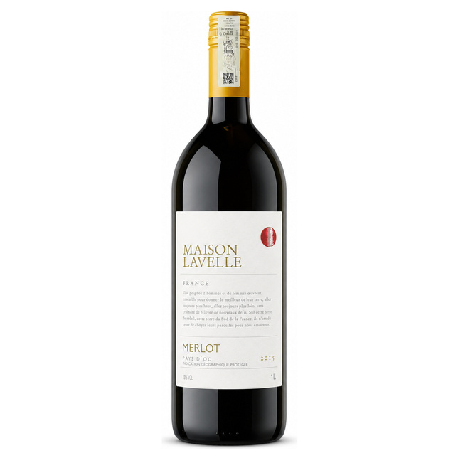 WINO MAISON LAVELLE MERLOT PAYS D'OC IGP 13% 1L