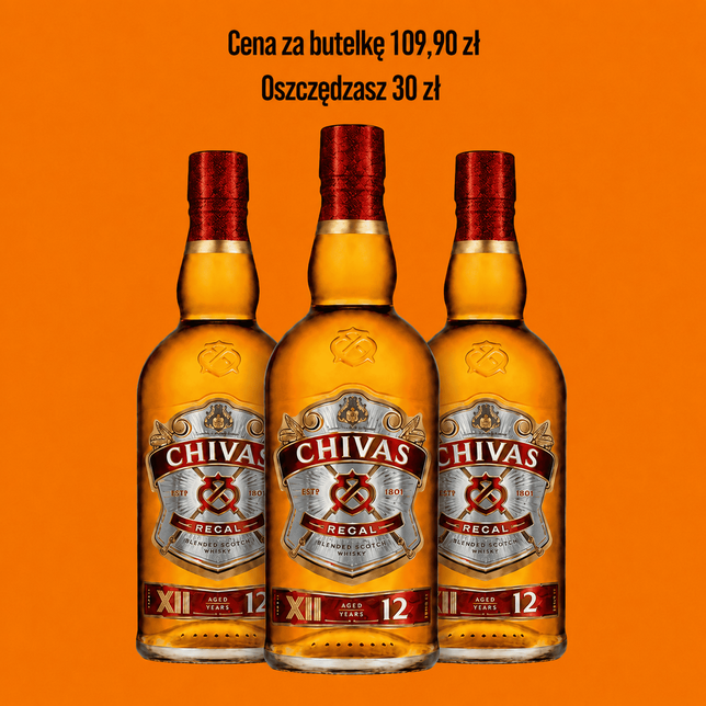 Whisky CHIVAS REGAL 40% 0,7l 12 YO 3 butelki