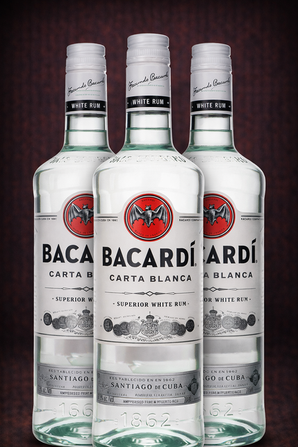 Rum BACARDI CARTA BLANCA 37,5 % 1l 3 butelki