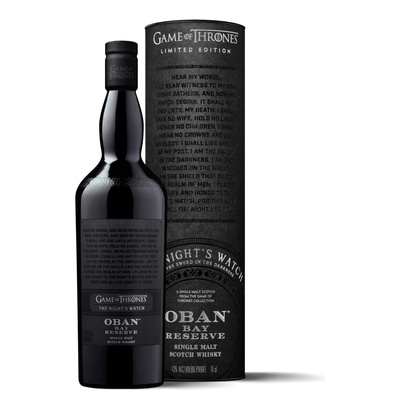 OBAN BAY RESERVE GAME OF THRONES THE NIGHT'S WATCH 43%  0,7L