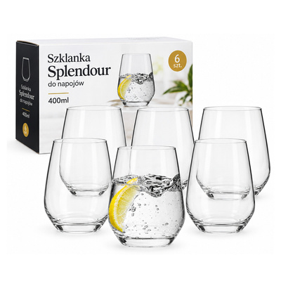 Szklanka Splendour do napojów 400ml 6 szt