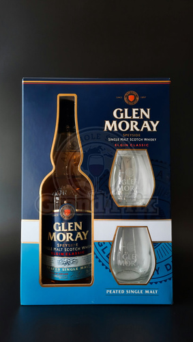 GLEN MORAY PEATED 40% 0,7L I SZKLANKI
