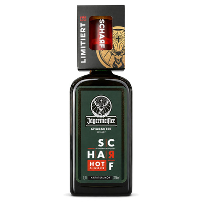 JAGERMEISTER SCHARF HOT GINGER 33% 0,7L + KIELISZEK