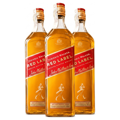 Whisky Johnnie Walker Red Lebel 0,7l 3 butelki
