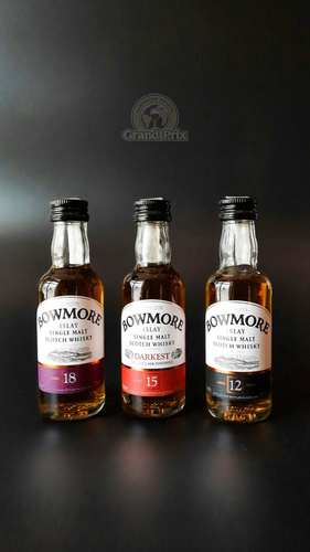 BOWMORE DISTILLERS COLLECTION - 12YO/15YO/18YO (3*50ML) 42% 0,15L