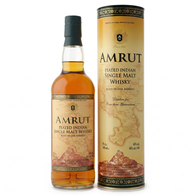 AMRUT PEATED SINGLE MALT 46% 0,7L