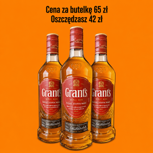 Whisky GRANTS 40% 0,7l 3 butelki
