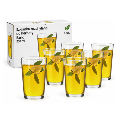 Szklanka rozchylana do herbaty Basic 250 ml 6 szt