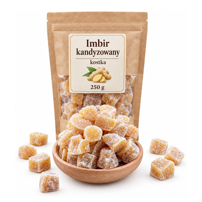 Imbir kandyzowany kostka 250g
