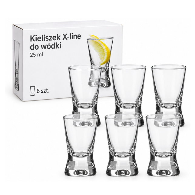 Kieliszek X-line do wódki 25 ml 6 szt