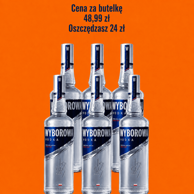 Wódka Wyborowa 0,7l 6 butelek