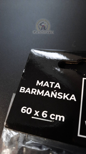 Mata barowa gumowa czarna 60 x 6 cm
