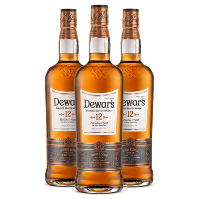 Whisky DEWAR`S 12YO Bourbon Cask 40% 0,7L 3 butelki