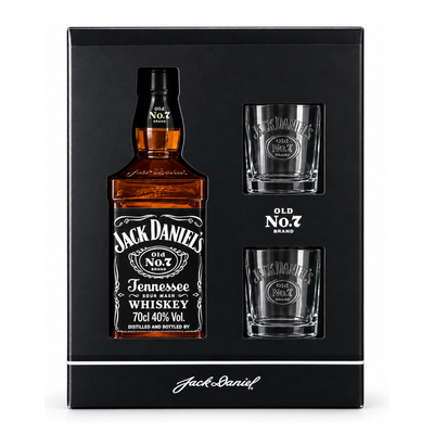 JACK DANIEL'S 40% 0,7L +SZKLANKI