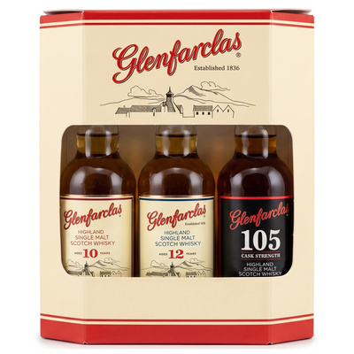 MINI WHISKY GLENFARCLAS COLLECTION 10YO/12YO/105 PROOF (3x50ML) 47,7% 0,15L