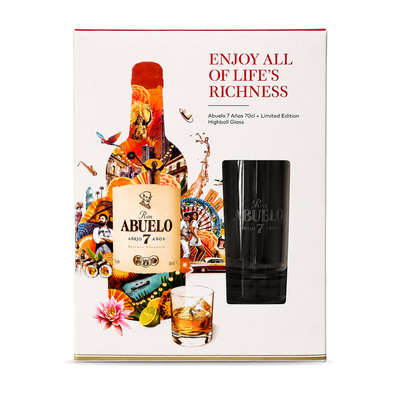 RUM ABUELO  7YO  40%  0,7L + SZKL.