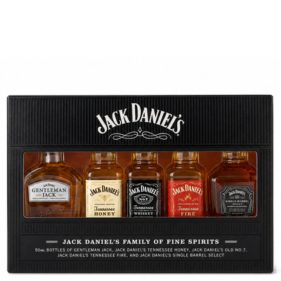 Mini AMERICAN WHISKEY JACK DANIEL'S FAMILY OF FINE SPIRITS (5*50ML) 39% 0,25L