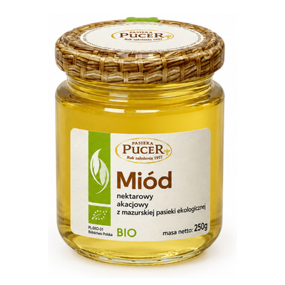 MIÓD PUCER AKACJOWY EKO 250g