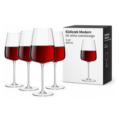 Kieliszek Modern do wina czerwonego 4 szt 600 ml
