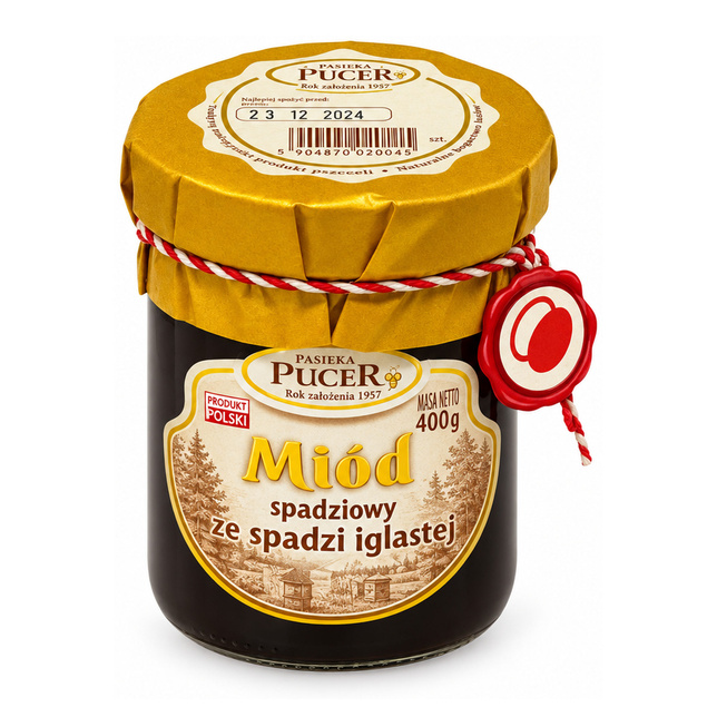 MIÓD PUCER SPADZIOWY ZE SPADZI IGLASTEJ 400g