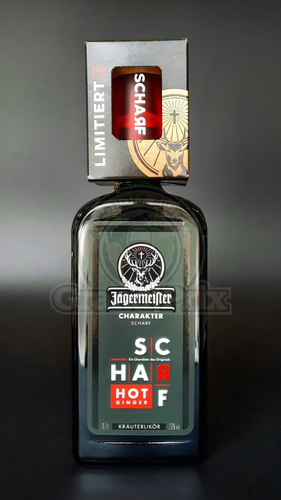 JAGERMEISTER SCHARF HOT GINGER 33% 0,7L + KIELISZEK