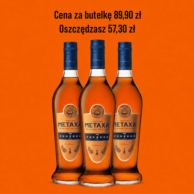 Brandy METAXA 7yo 40% 0,7l 3 butelki