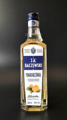 WÓDKA BACZEWSKI POMARAŃCZÓWKA BOSTON 38% 0,5L
