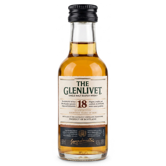 Mini WHISKY GLENLIVET 18YO 43% 50ML
