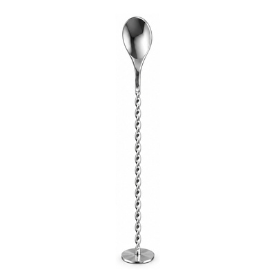 Łyżka barmańska ze stopką do drinków kręcona 28 cm