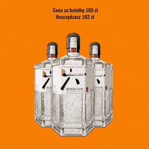 Gin ROKU 43% 0,7L 3 butelki