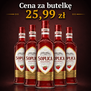 Wódka SOPLICA malinowa 26% 0,5l 6 butelek