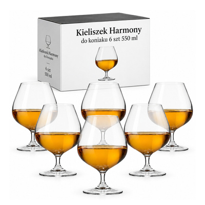 Kieliszek Harmony do koniaku 6 szt 550 ml