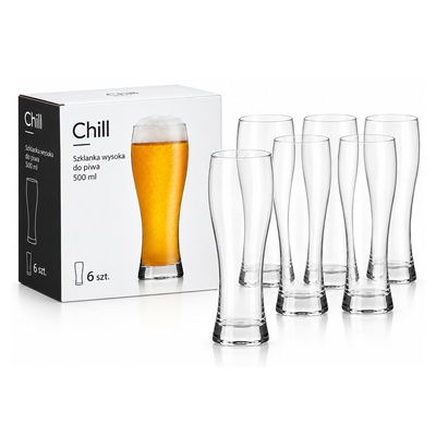 Szklanka wysoka Chill do piwa 500 ml 6 szt