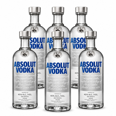 Wódka ABSOLUT 40% 0,5l blue 6 butelek