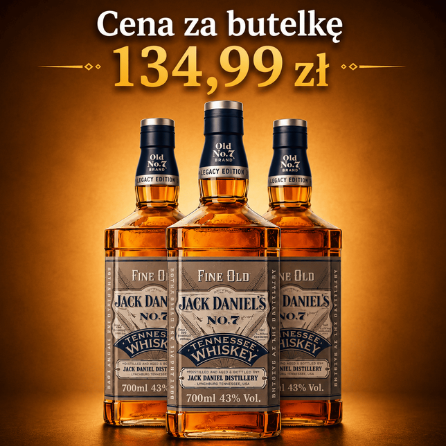 Whisky JACK DANIELS 43% LegacyEditi3 0,7 3 butelki