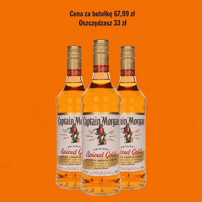Rum CAPTAIN MORGAN GOLD 3 butelki