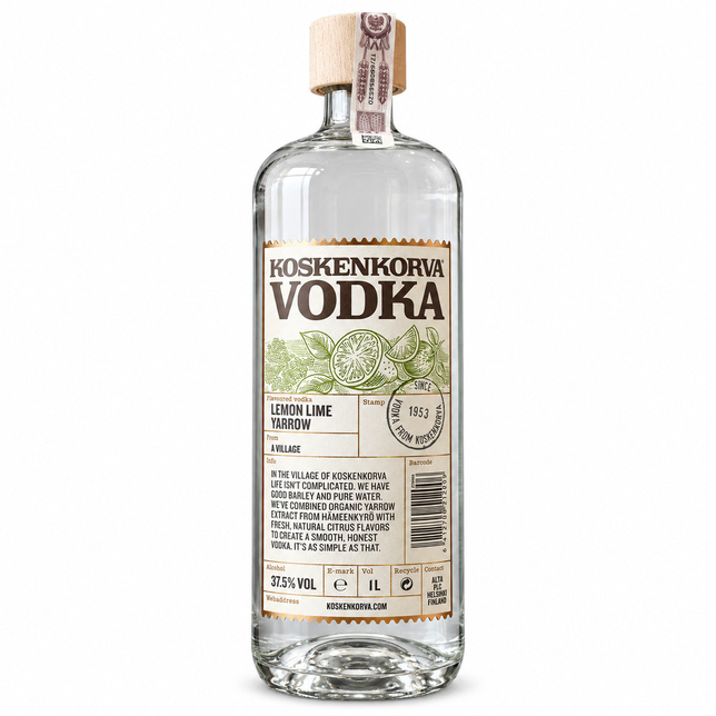 WÓDKA KOSKENKORVA LEMON LIME YARROW 37,5% 1L
