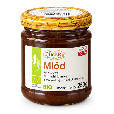 MIÓD PUCER SPADZIOWY ZE SPADZI IGLASTEJ EKO 250g