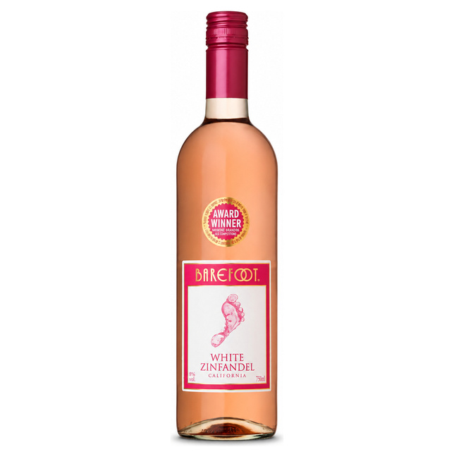 BAREFOOT WHITE ZINFANDEL ROSE 8% 0,75L